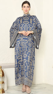 Blue Gold Bali Dress