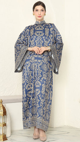 Blue Gold Bali Dress