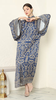 Blue Gold Bali Dress