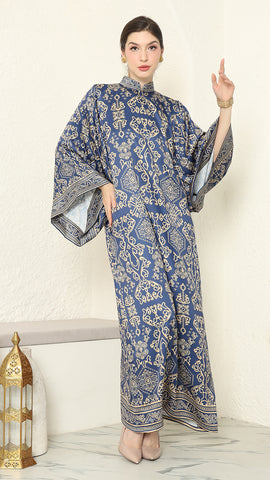 Blue Gold Bali Dress