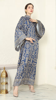 Blue Gold Bali Dress