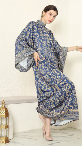 Blue Gold Bali Dress
