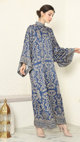 Blue Gold Bali Dress