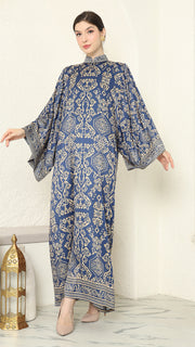 Blue Gold Bali Dress