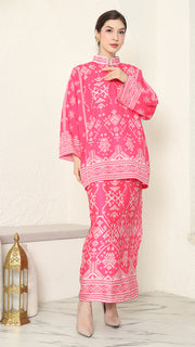 Pink Songket Sarong Set