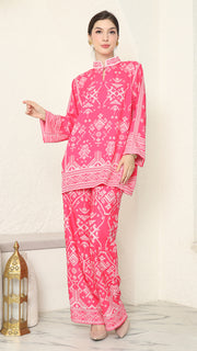 Pink Songket Pants Set