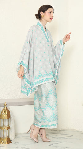 Sea Salt V-neck Songket Sarong Set