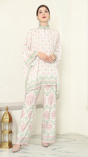 Baby Pink Songket Pants Set