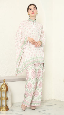 Baby Pink Songket Pants Set