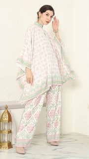 Baby Pink Songket Pants Set