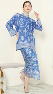 Blue Songket Sarong Set