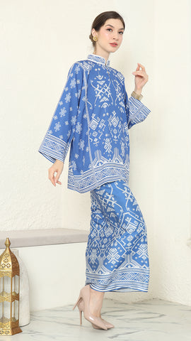 Blue Songket Sarong Set