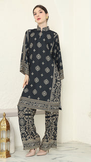 Black Gold Tunic Bali Pants Set