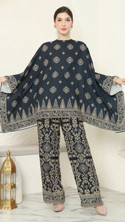 Black Gold R-neck Bali Pants Set