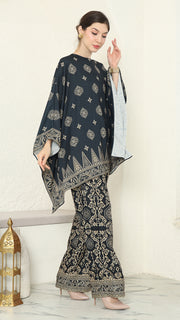 Black Gold R-neck Bali Pants Set