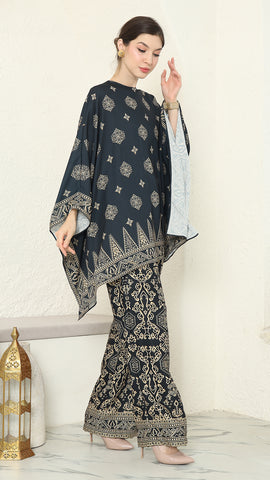 Black Gold R-neck Bali Pants Set