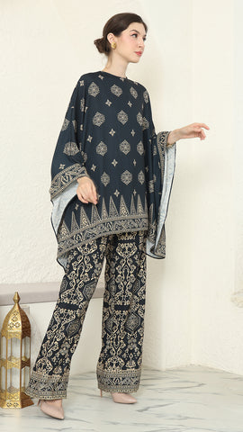 Black Gold R-neck Bali Pants Set
