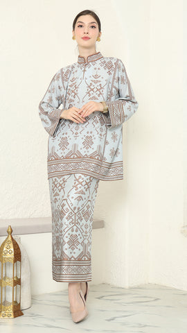 Mint Brown Songket Sarong Set