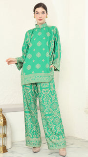 Green Gold Bali Pants Set