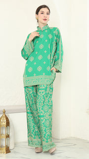 Green Gold Bali Pants Set