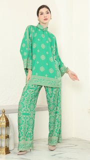 Green Gold Bali Pants Set