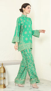 Green Gold Bali Pants Set