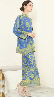 Blue Lime Songket Sarong Set