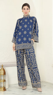 Blue Gold Bali Pants Set