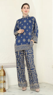 Blue Gold Bali Pants Set