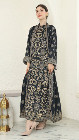 BLACK GOLD OUTER DRESS SET