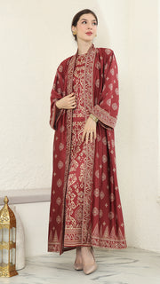 Red Gold Outer Dress Set