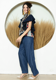 Black Tribal Ikat Vest Bomber