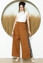 Mustard Ikat Chongsam Pants