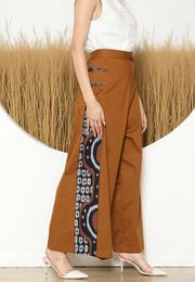 Mustard Ikat Chongsam Pants