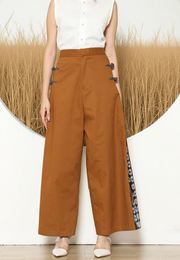 Mustard Ikat Chongsam Pants