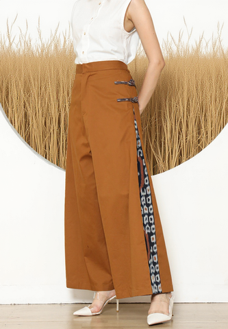 Mustard Ikat Chongsam Pants