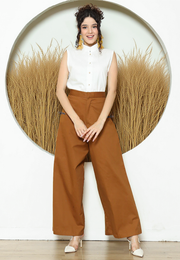 Mustard Ikat Chongsam Pants