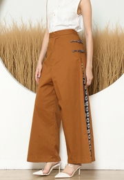 Mustard Ikat Chongsam Pants