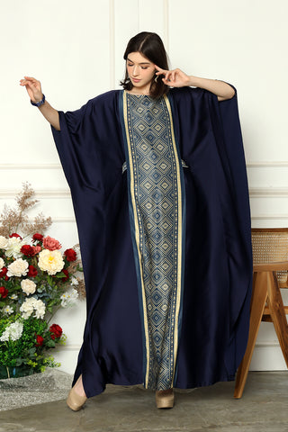 Black Songket Plain Kaftan.