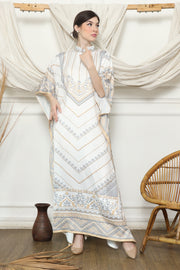 White Gold Zigzag HC Short Kaftan