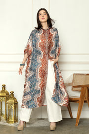 Bronze Batik New Button Kaftan