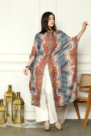 Bronze Batik New Button Kaftan