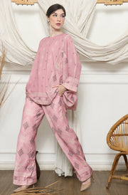 Pink Sumba R-neck Pant Set