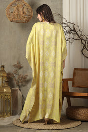 Yellow Ikat Short Kaftan