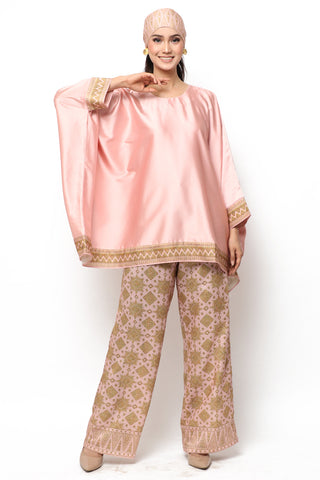 Kanzi Pink Tapis Tunik Set with Pants